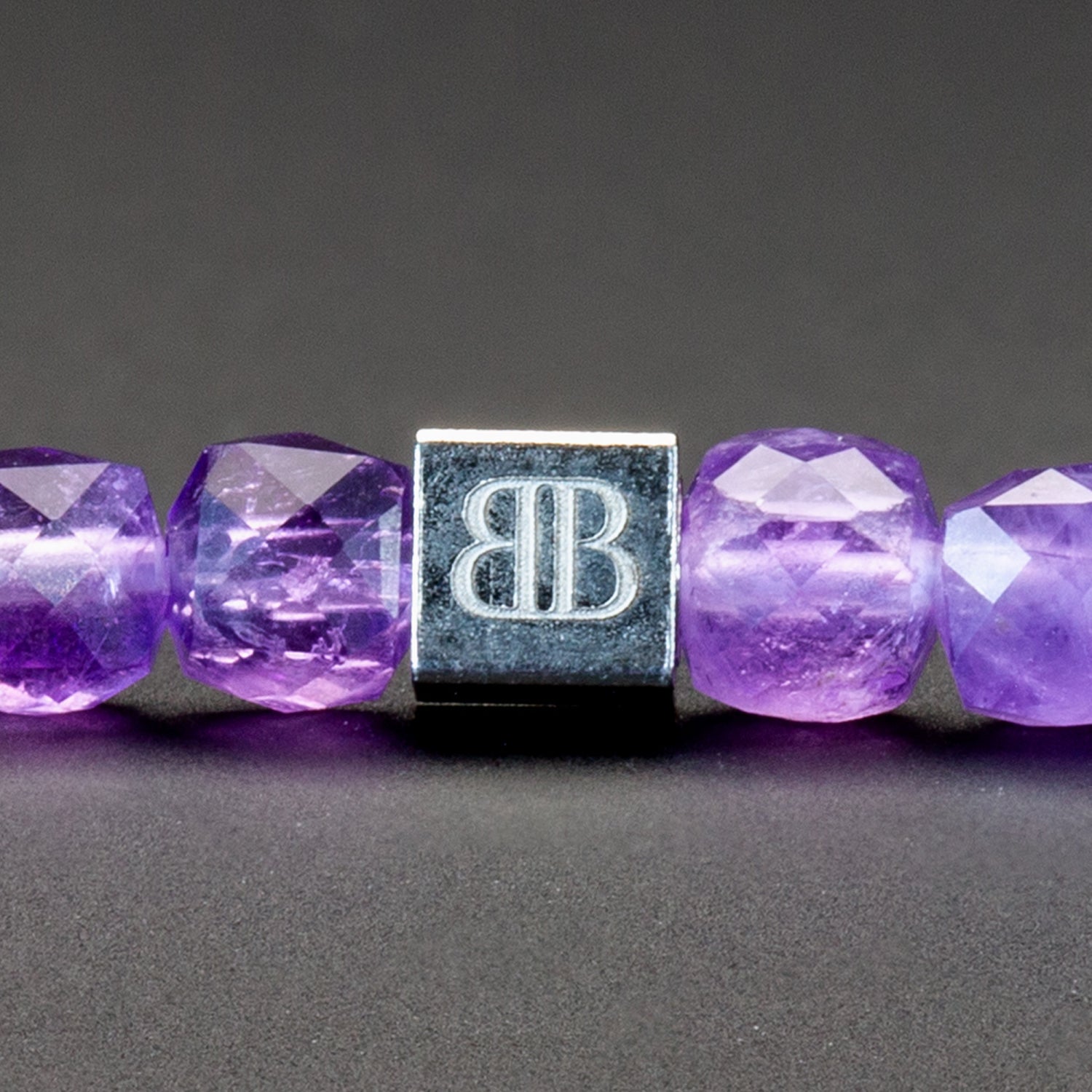 Amethyst und Hämatit matt Armband 4mm-Armband-Set