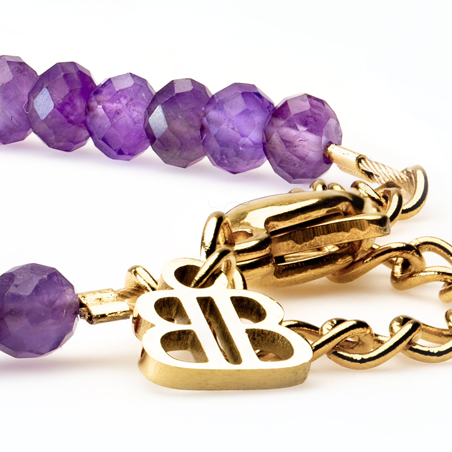 Amethyst Armband facettiert 3mm- Februar Birthstone - BONES & BUDDHAS