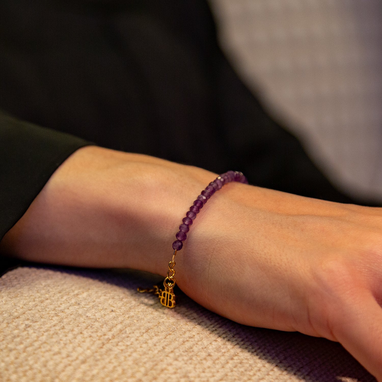 Amethyst Armband facettiert 3mm- Februar Birthstone - BONES & BUDDHAS