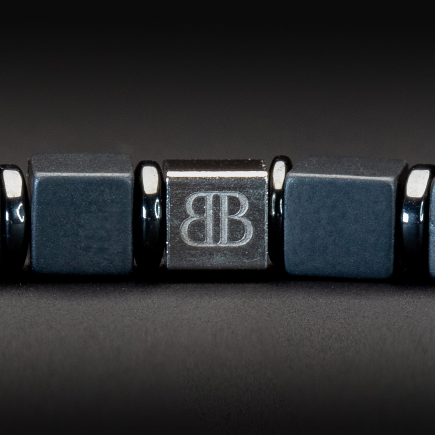 Smaragd und Hämatit matt Armband 4mm-Armband-Set