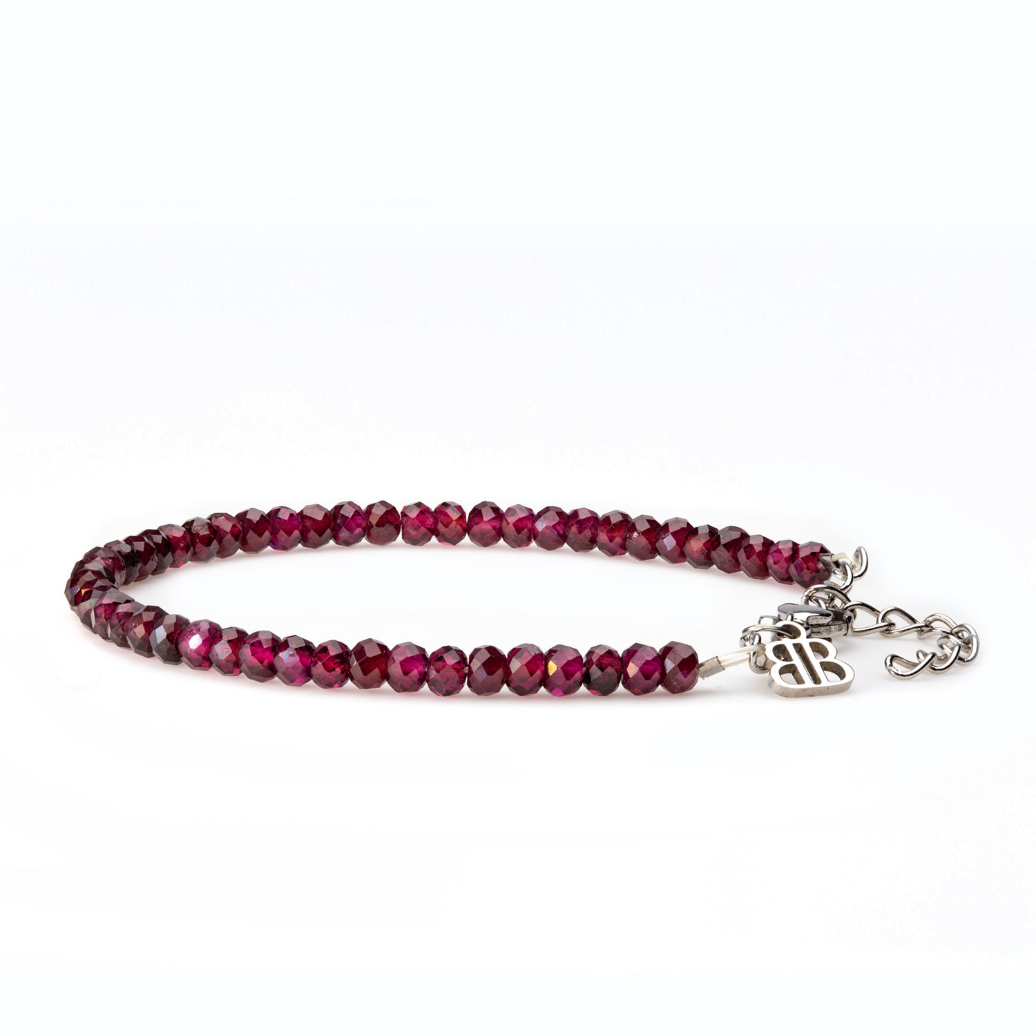 GRANAT ARMBAND FACETTIERT 3MM - SET 3 DAMEN