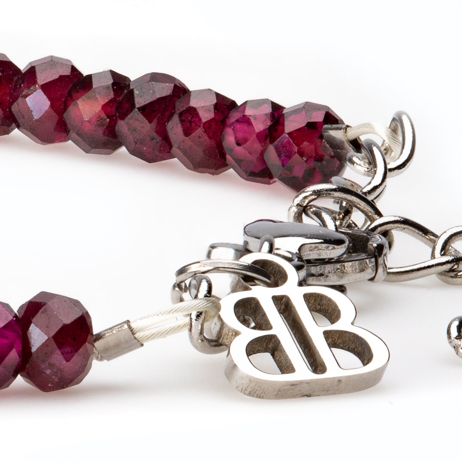 Granat Armband facettiert 3mm- Januar Birthstone - BONES & BUDDHAS