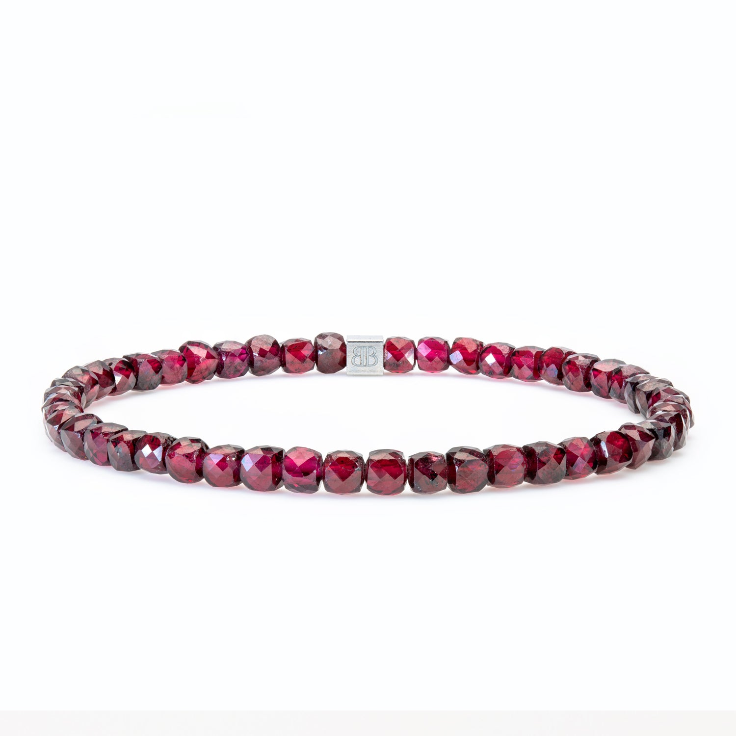 Granat und Hämatit matt Armband 4mm-Armband-Set