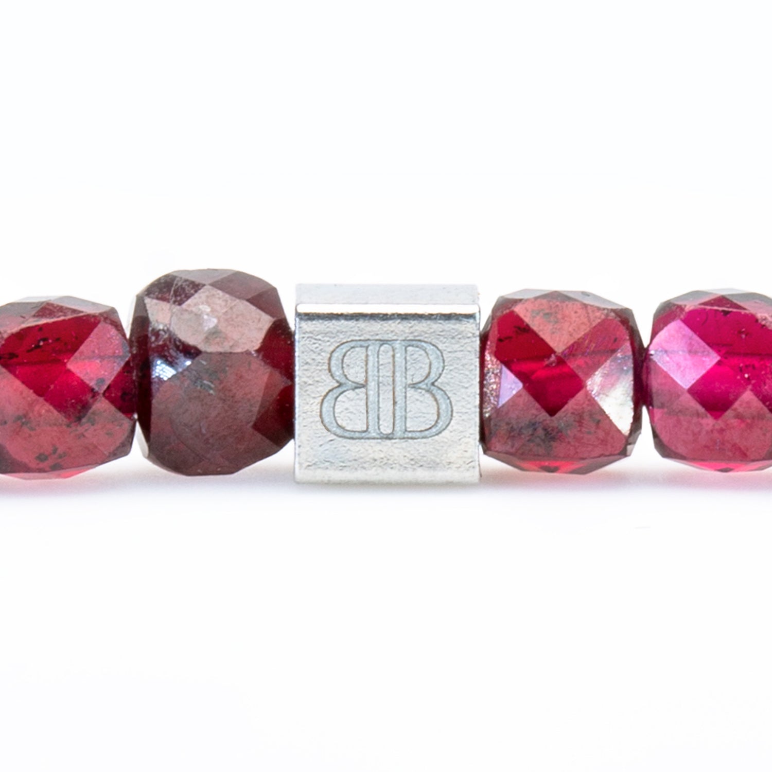 Granat und Hämatit matt Armband 4mm-Armband-Set (Januar Geburtsstein) - BONES & BUDDHAS