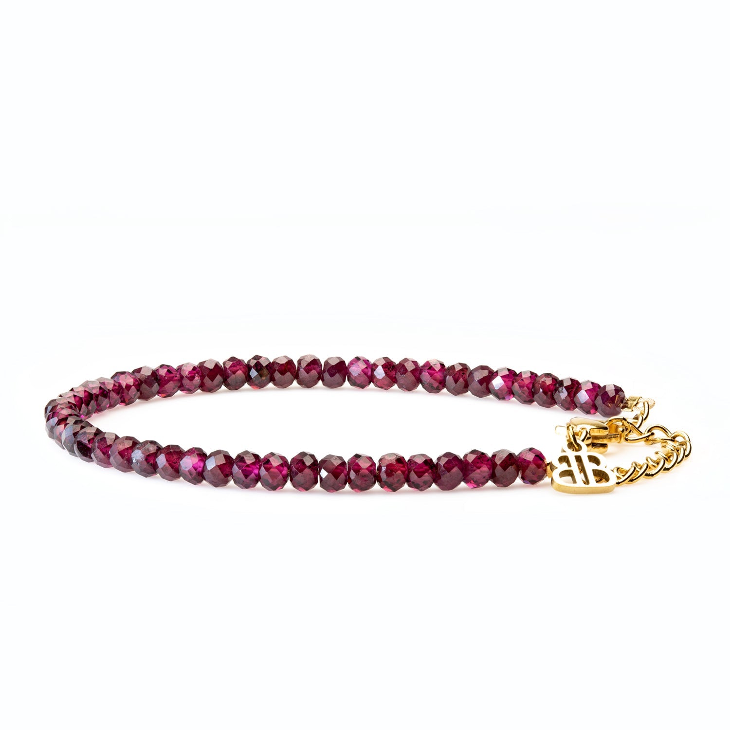 Granat Armband facettiert 3mm- Januar Birthstone - BONES & BUDDHAS