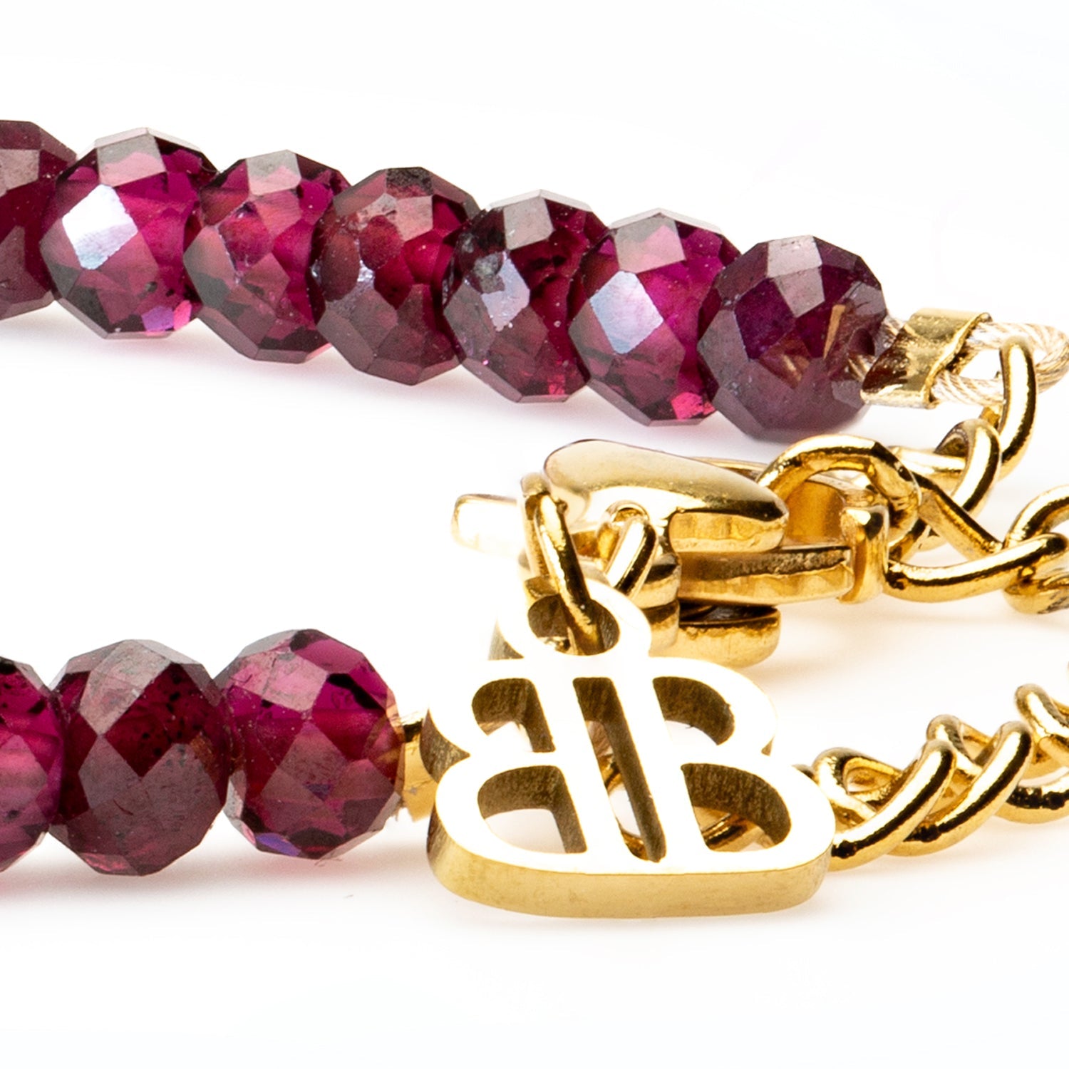 Granat Armband facettiert 3mm- Januar Birthstone - BONES & BUDDHAS