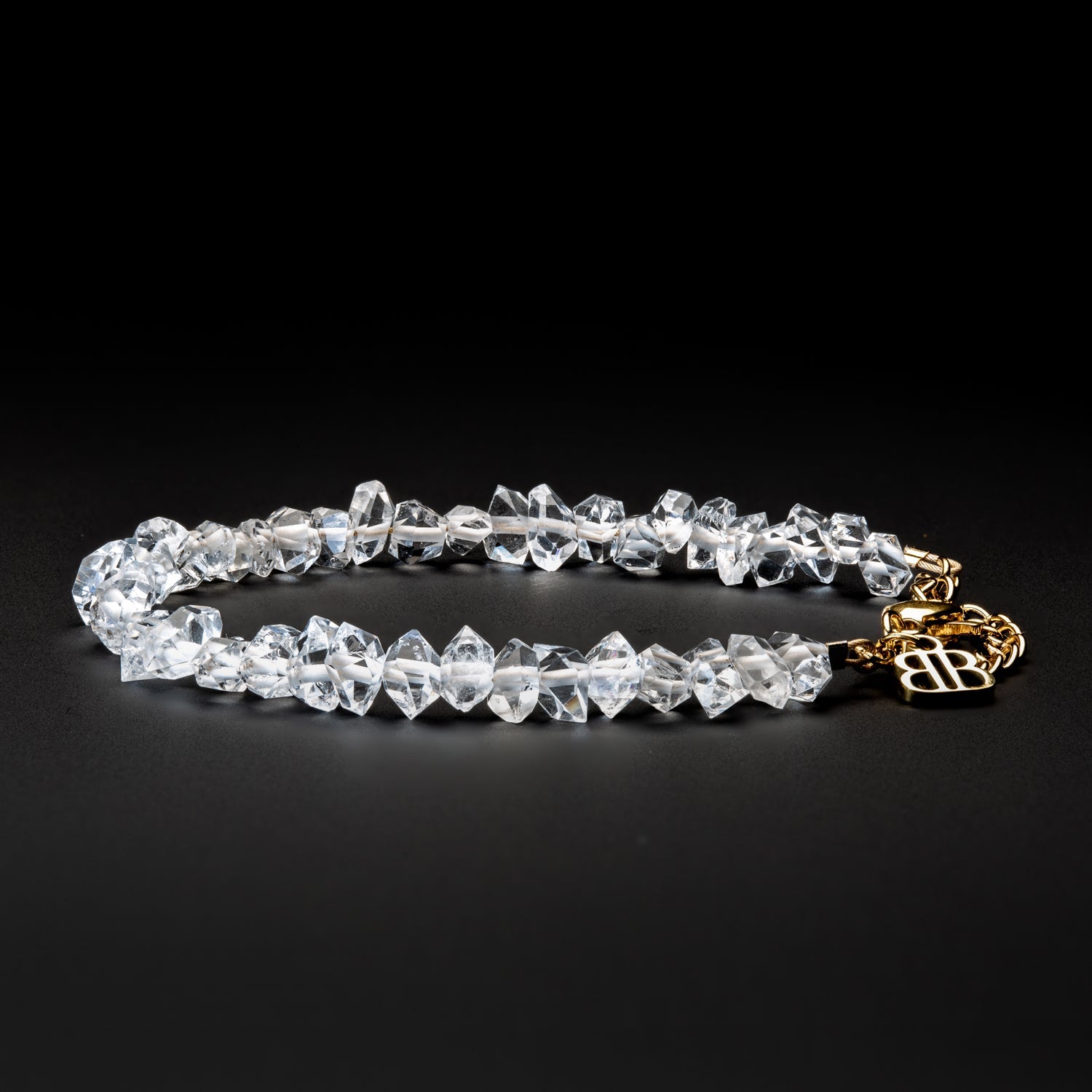 Herkimer Diamant Armband facettiert 3mm- April Birthstone - BONES & BUDDHAS