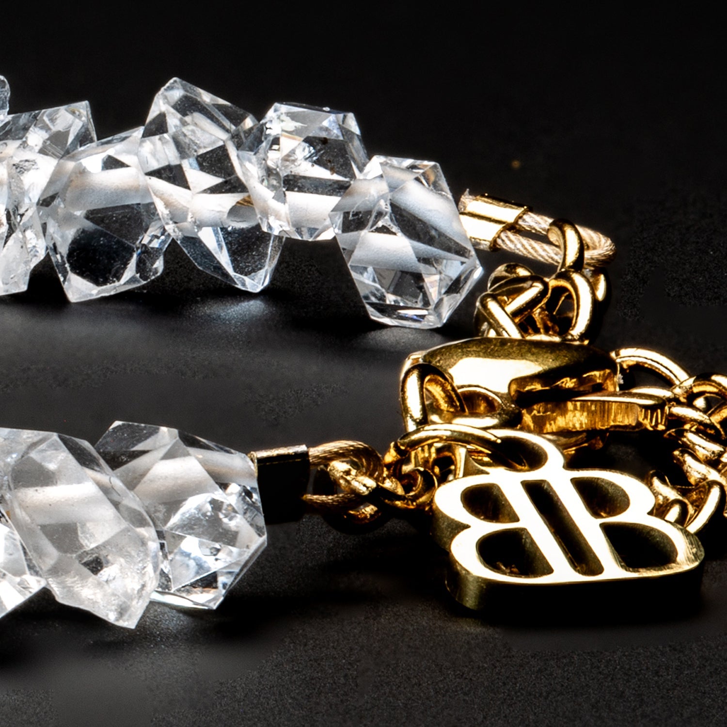 Herkimer Diamant Armband facettiert 3mm- April Birthstone - BONES & BUDDHAS