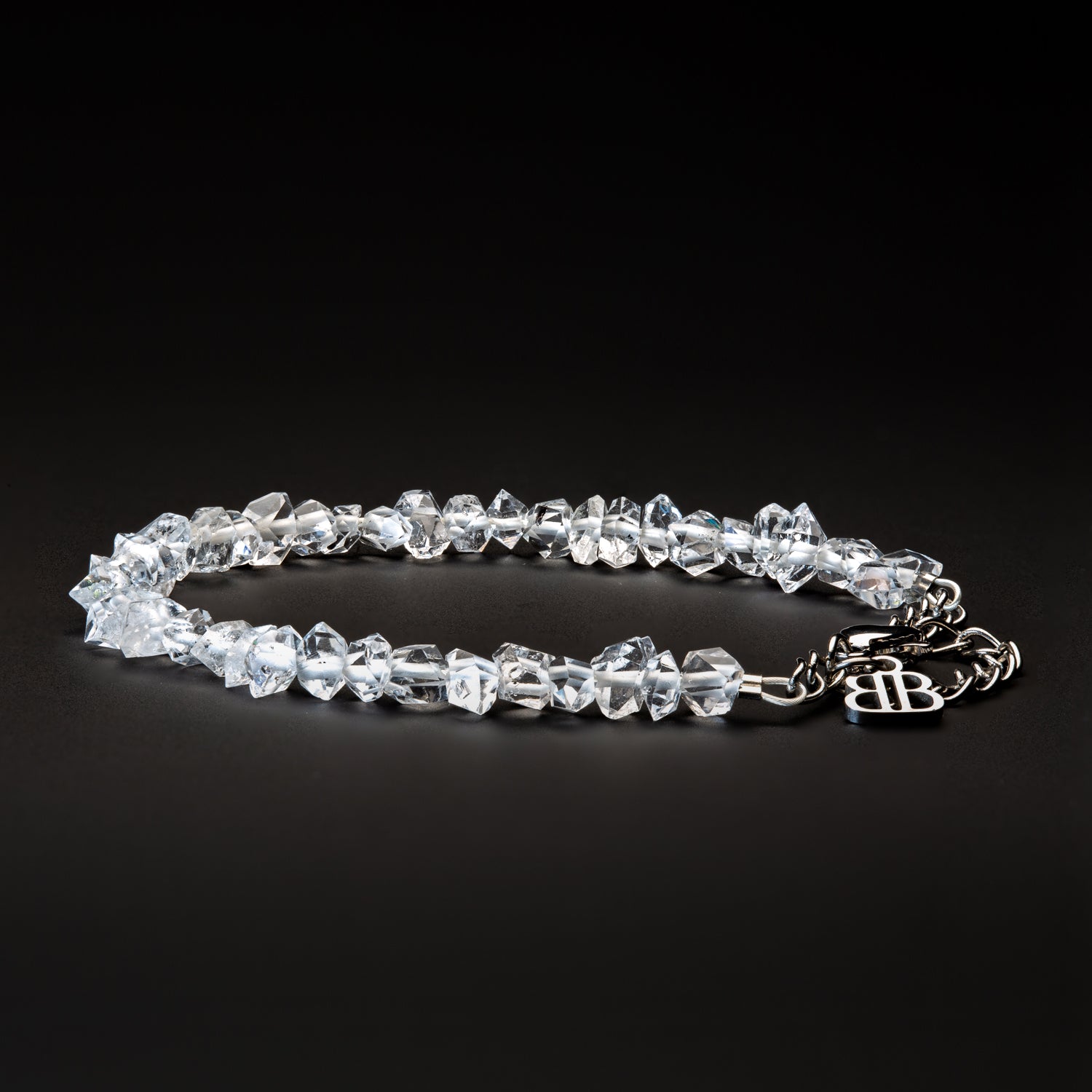 Herkimer Diamant Armband facettiert 3mm- April Birthstone - BONES & BUDDHAS