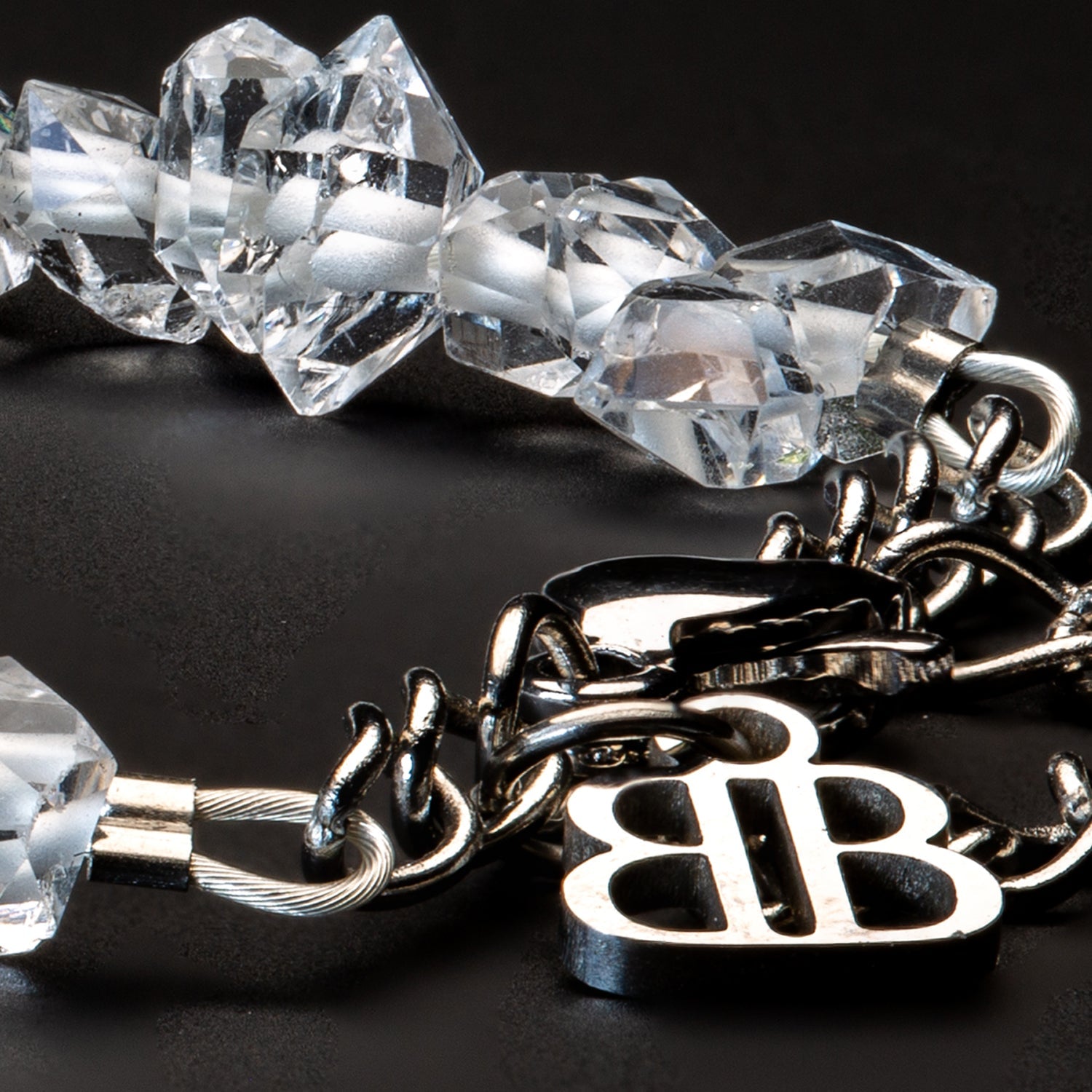 Herkimer Diamant Armband facettiert 3mm- April Birthstone - BONES & BUDDHAS