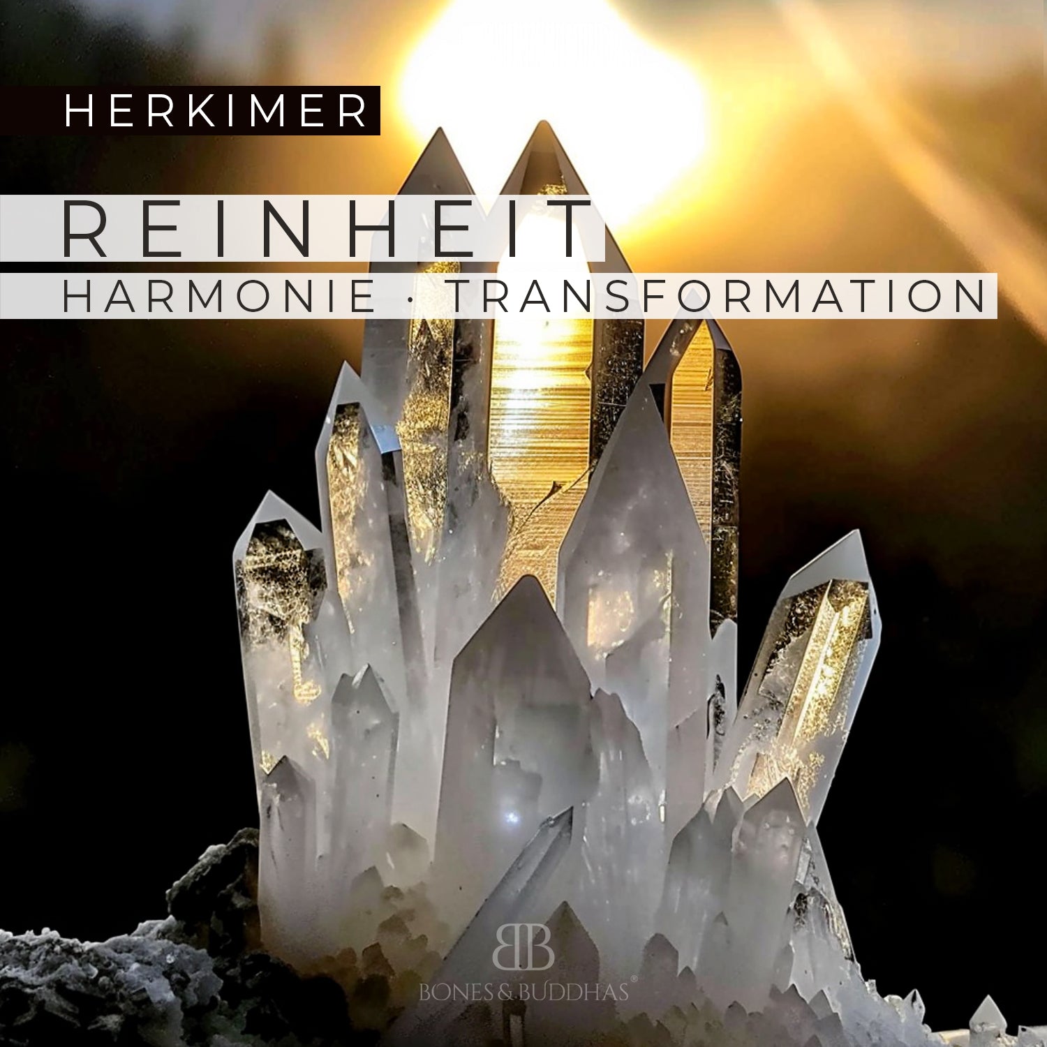 Herkimer Diamant Armband facettiert 3mm- April Birthstone - BONES & BUDDHAS