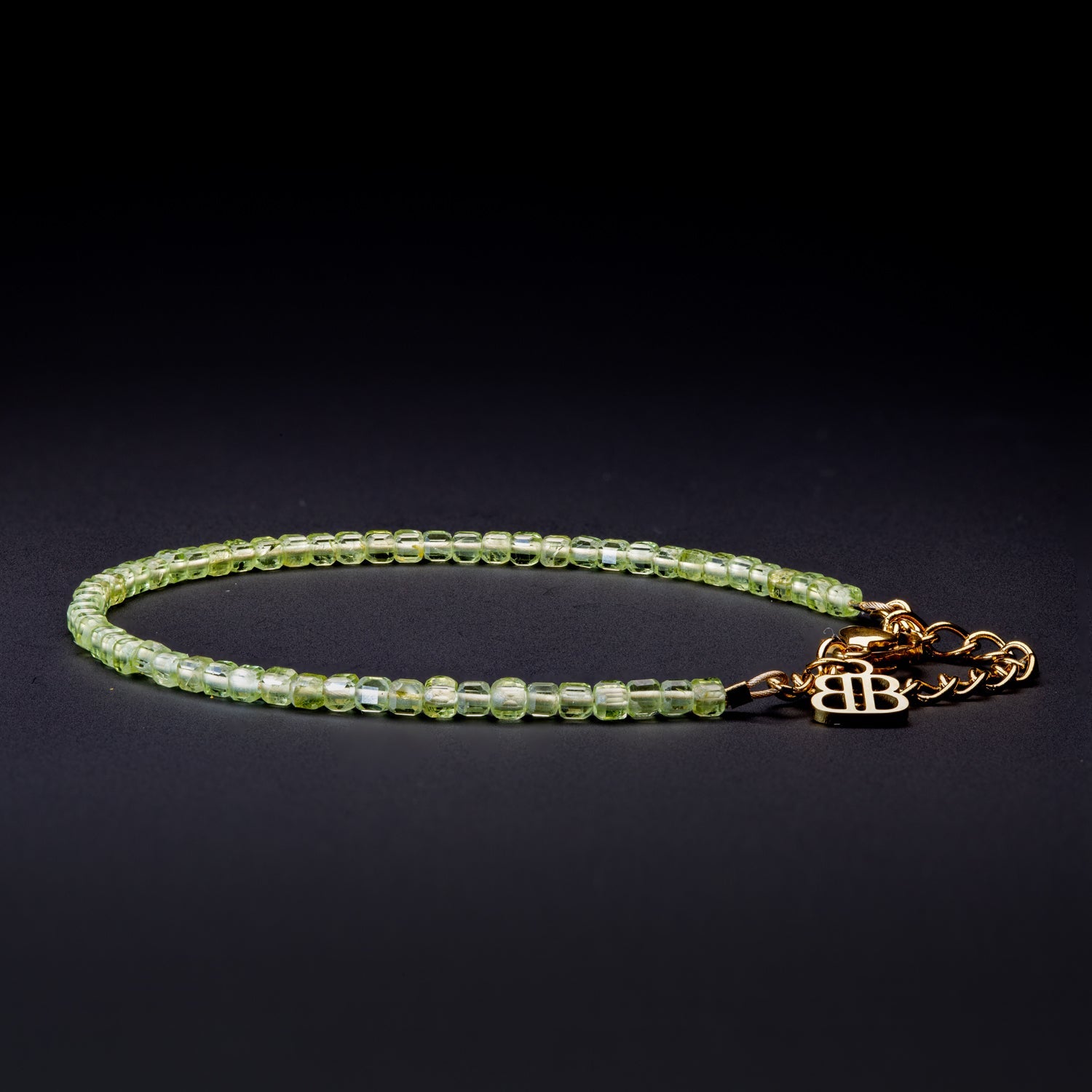 Peridot Armband facettiert 2mm- August Birthstone - BONES & BUDDHAS