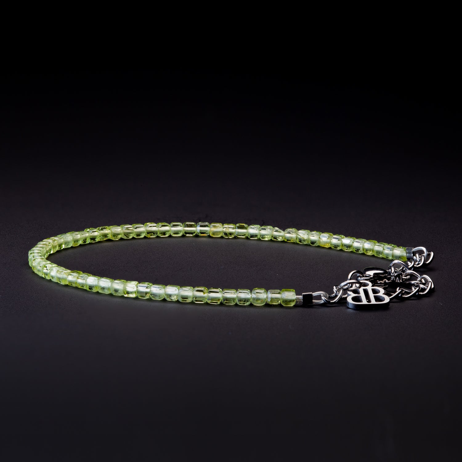 PERIDOT ARMBAND FACETTIERT 2MM - SET 3 DAMEN