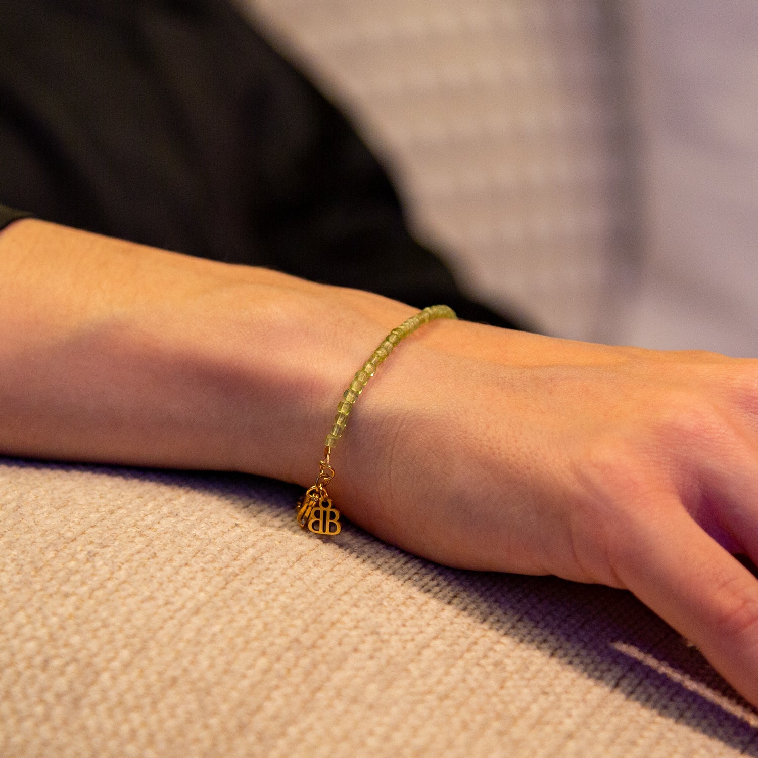 Peridot Armband facettiert 2mm- August Birthstone - BONES & BUDDHAS