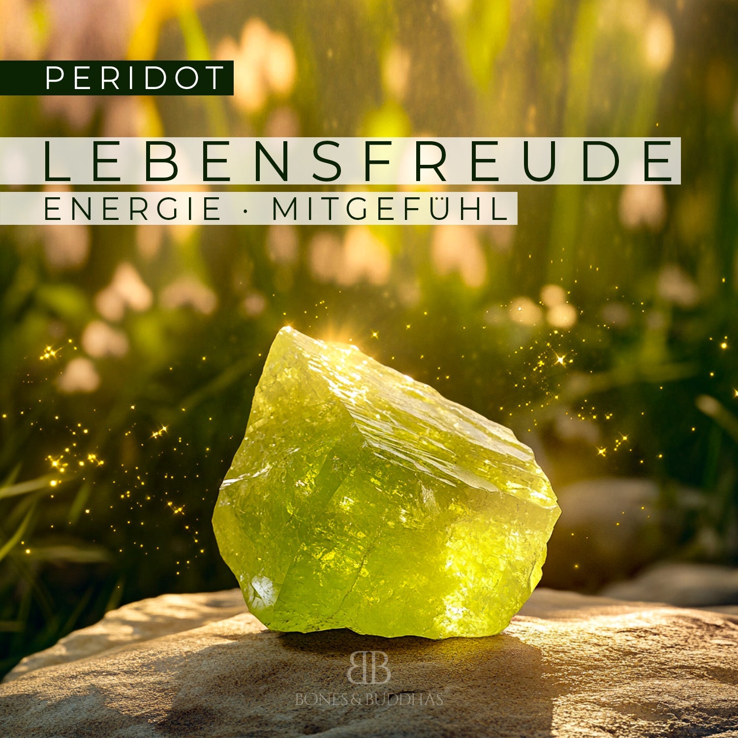 Peridot und Hämatit matt Armband 4mm-Armband-Set (August Geburtsstein) - BONES & BUDDHAS