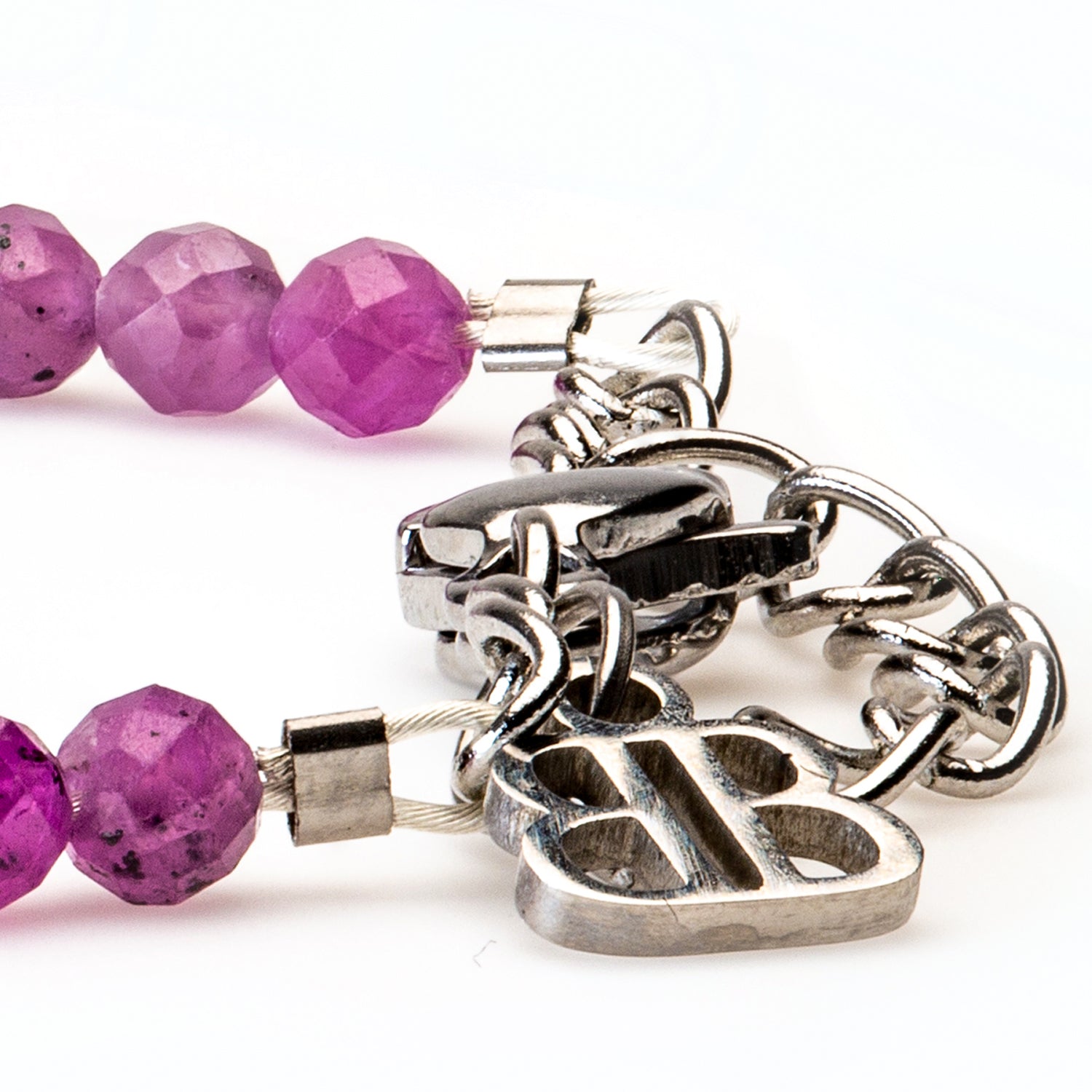Rubin Armband facettiert 3mm- Juli Birthstone - BONES & BUDDHAS