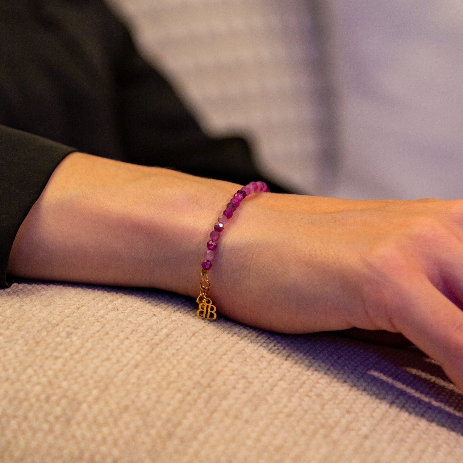 Rubin Armband facettiert 3mm- Juli Birthstone - BONES & BUDDHAS