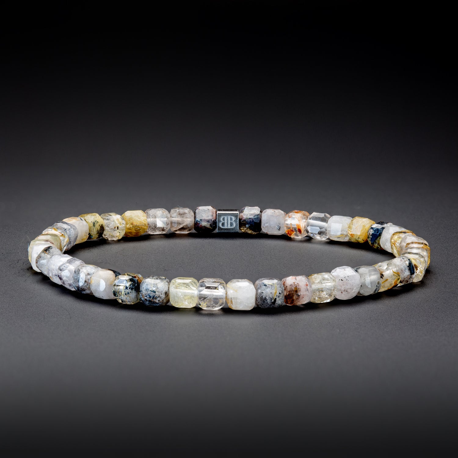 Rutilquarz Cube Armband facettiert 4 mm - BONES & BUDDHAS
