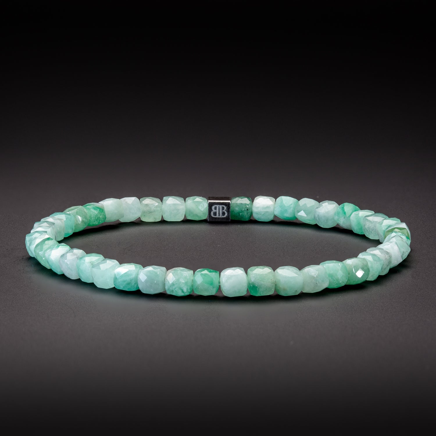 Kolumbianischer Smaragd und Hämatit matt 4mm-Armband-Set (Mai Geburtsstein) - BONES & BUDDHAS