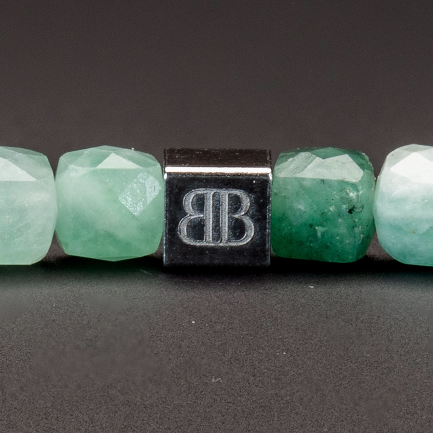 Kolumbianischer Smaragd und Hämatit matt 4mm-Armband-Set (Mai Geburtsstein) - BONES & BUDDHAS