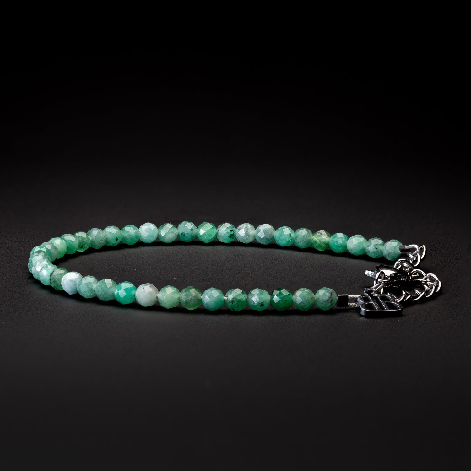 SMARAGD ARMBAND FACETTIERT 3MM - SET 3 DAMEN