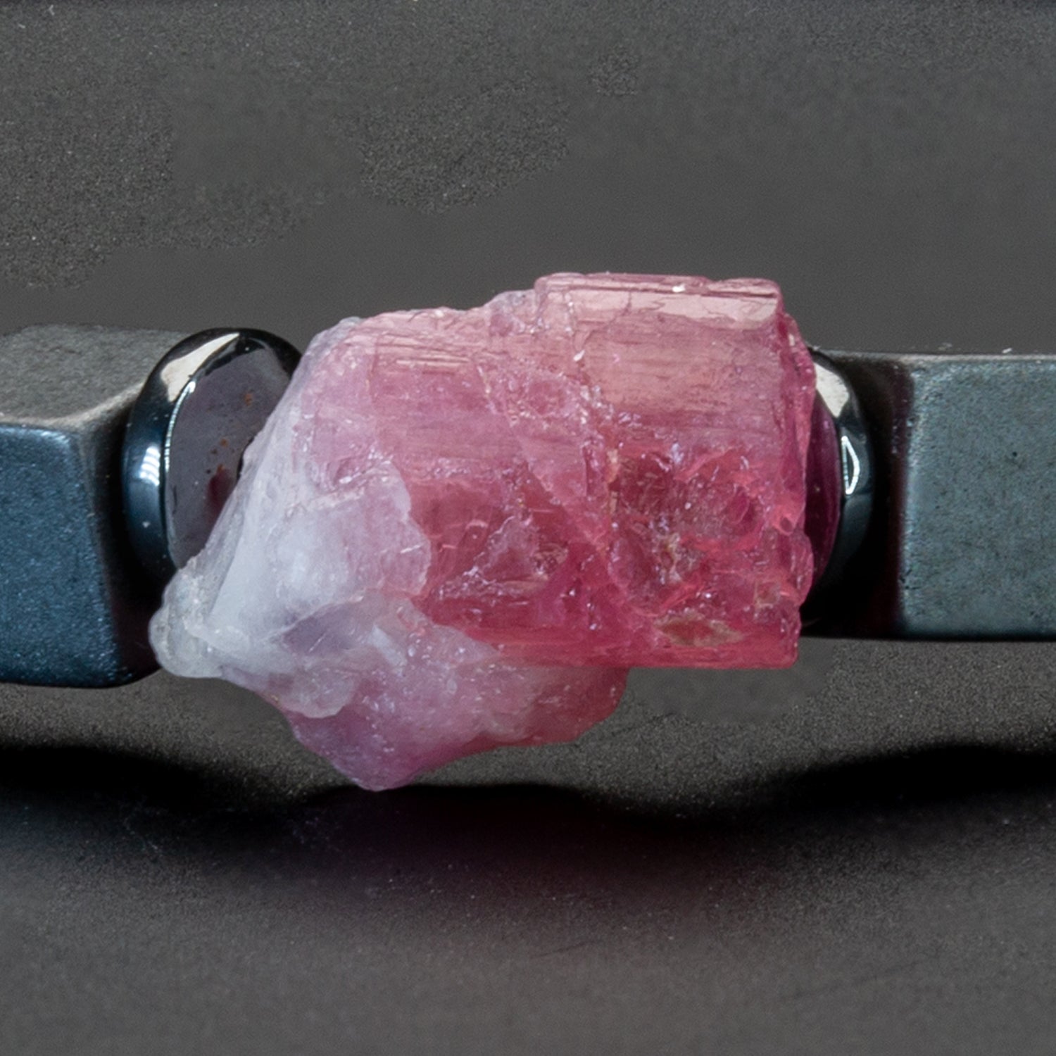 Turmalin und Hämatit matt Armband 4mm-Armband-Set (Oktober Geburtsstein) - BONES & BUDDHAS