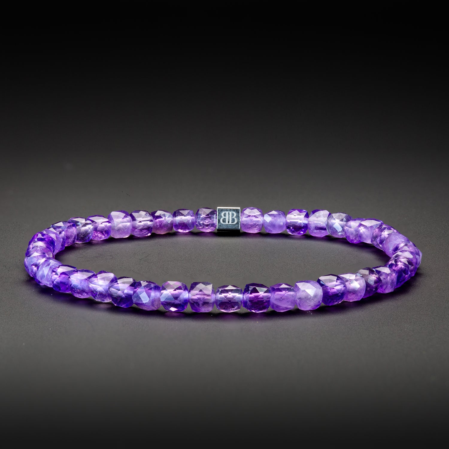 Amethyst und Hämatit matt Armband 4mm-Armband-Set