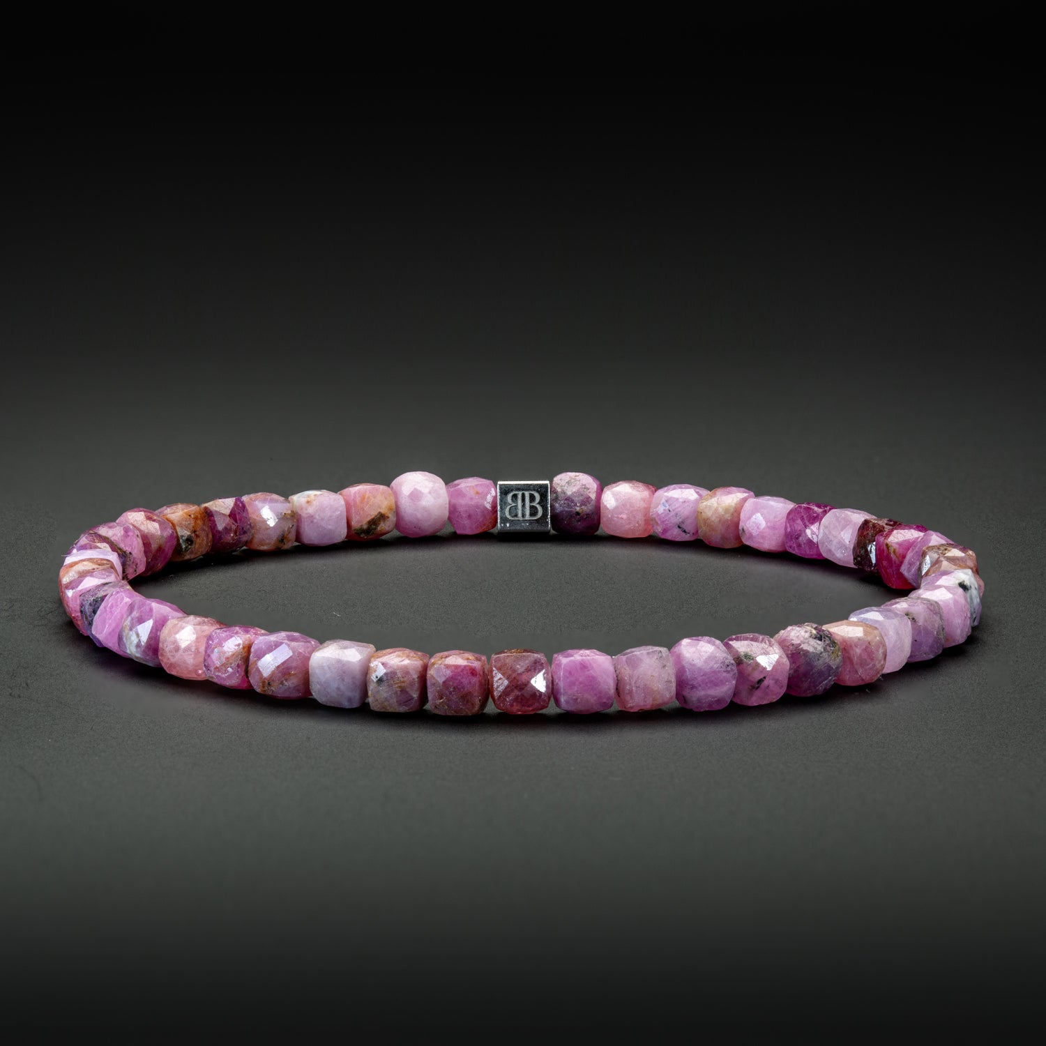 Rubin und Hämatit matt Armband 4mm-Armband-Set