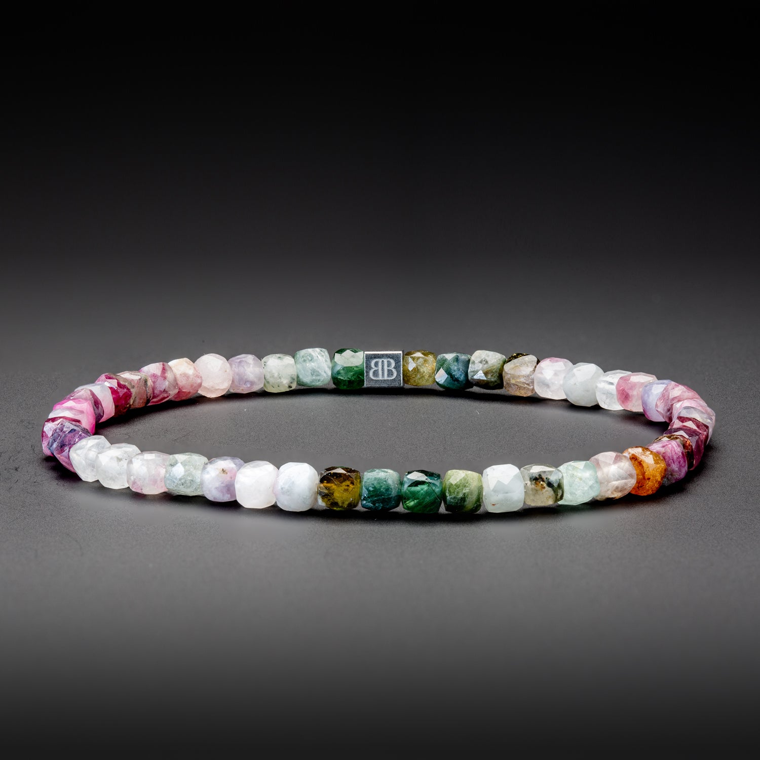 Turmalin und Hämatit matt Armband 4mm-Armband-Set