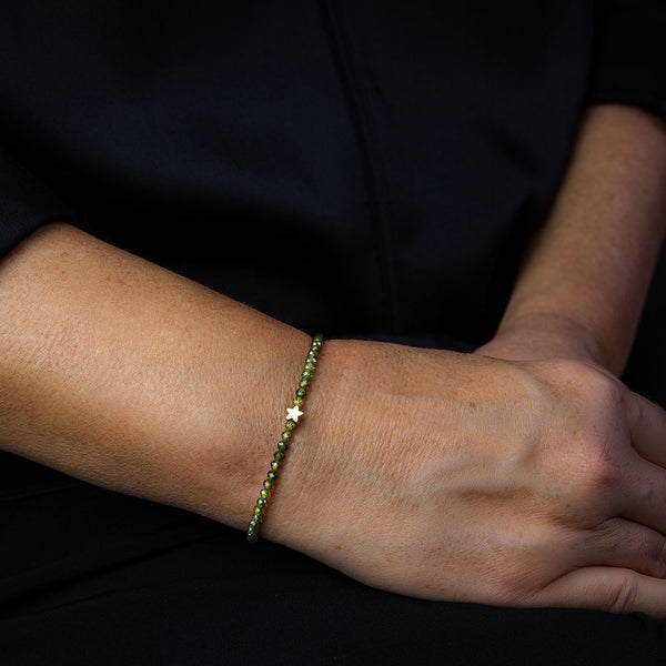 Zirkonia Armband Gold "Star" facettiert 3mm - BONES & BUDDHAS
