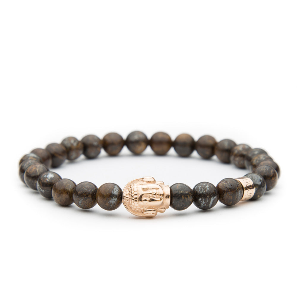 DJ BUDDHA Armband Rosé Bronzit 6mm - BONES & BUDDHAS