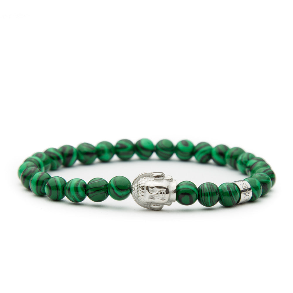 DJ BUDDHA Armband Malachit 6mm - BONES & BUDDHAS