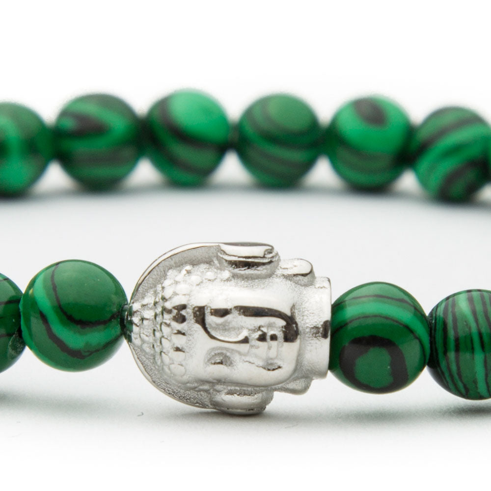 DJ BUDDHA Armband Malachit 6mm - BONES & BUDDHAS