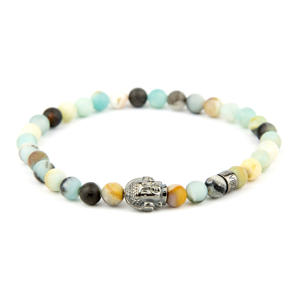 DJ BUDDHA Armband Amazonit 6mm - BONES & BUDDHAS