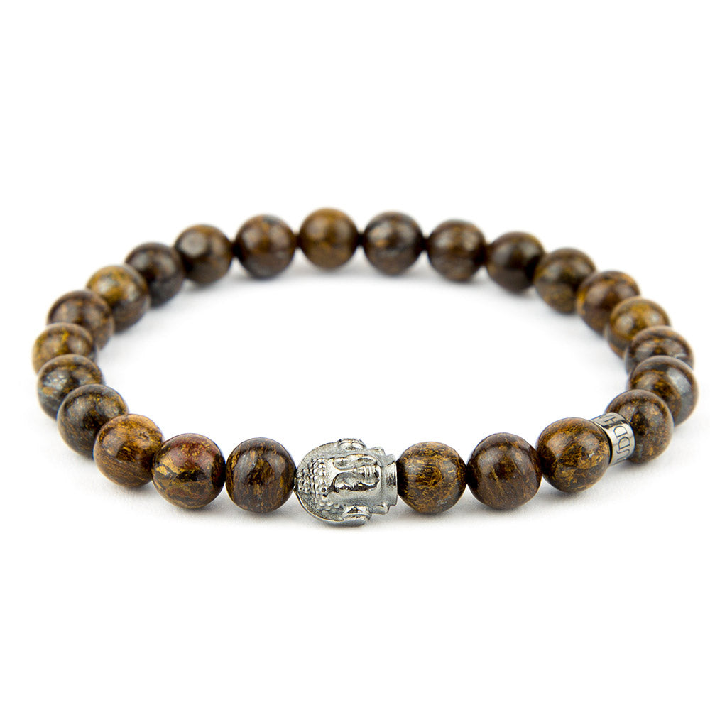 DJ BUDDHA Armband Bronzit 8mm - BONES & BUDDHAS