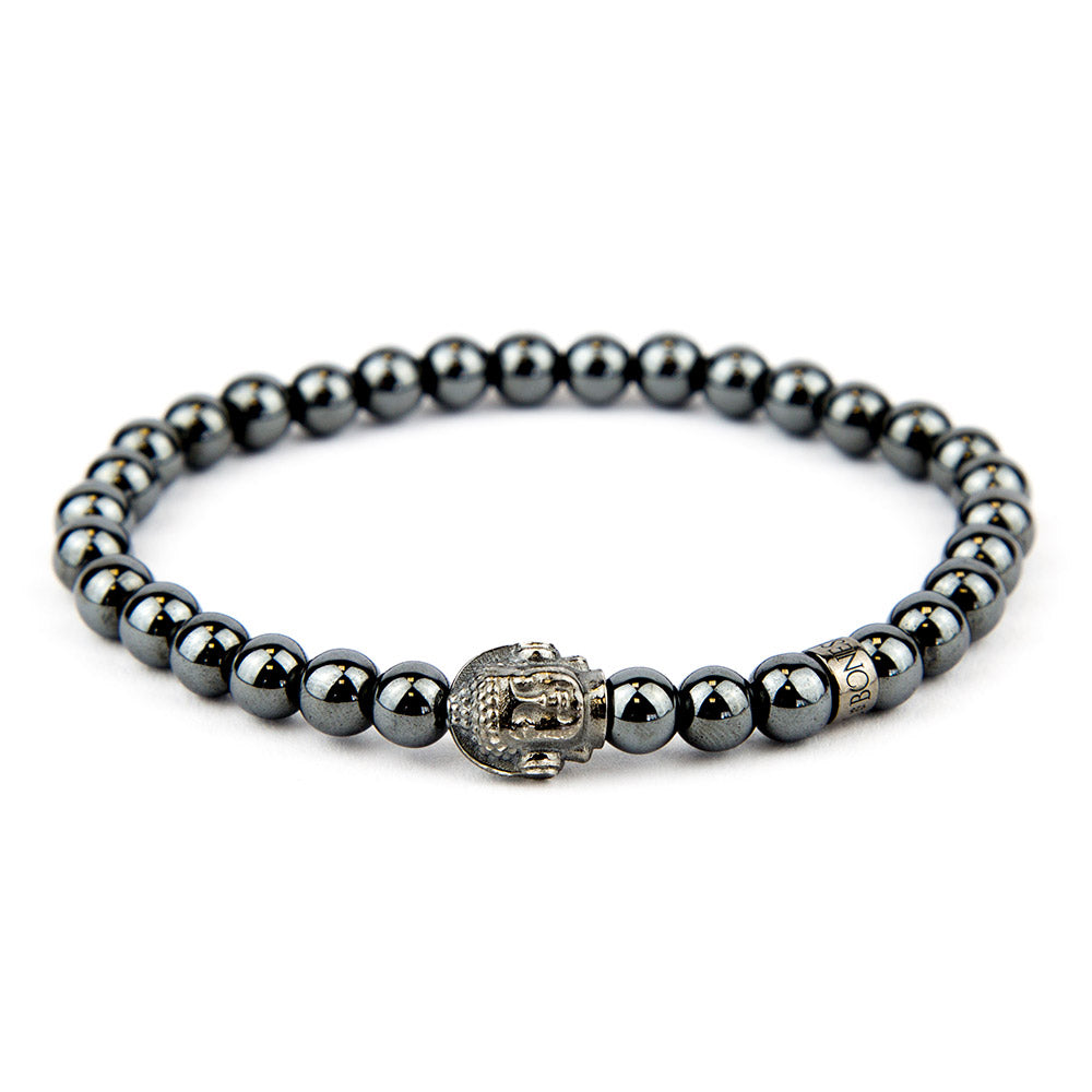 DJ BUDDHA Armband Hämatit 6mm - BONES & BUDDHAS