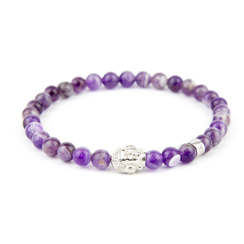 DJ BUDDHA Armband Amethyst 6mm - BONES & BUDDHAS