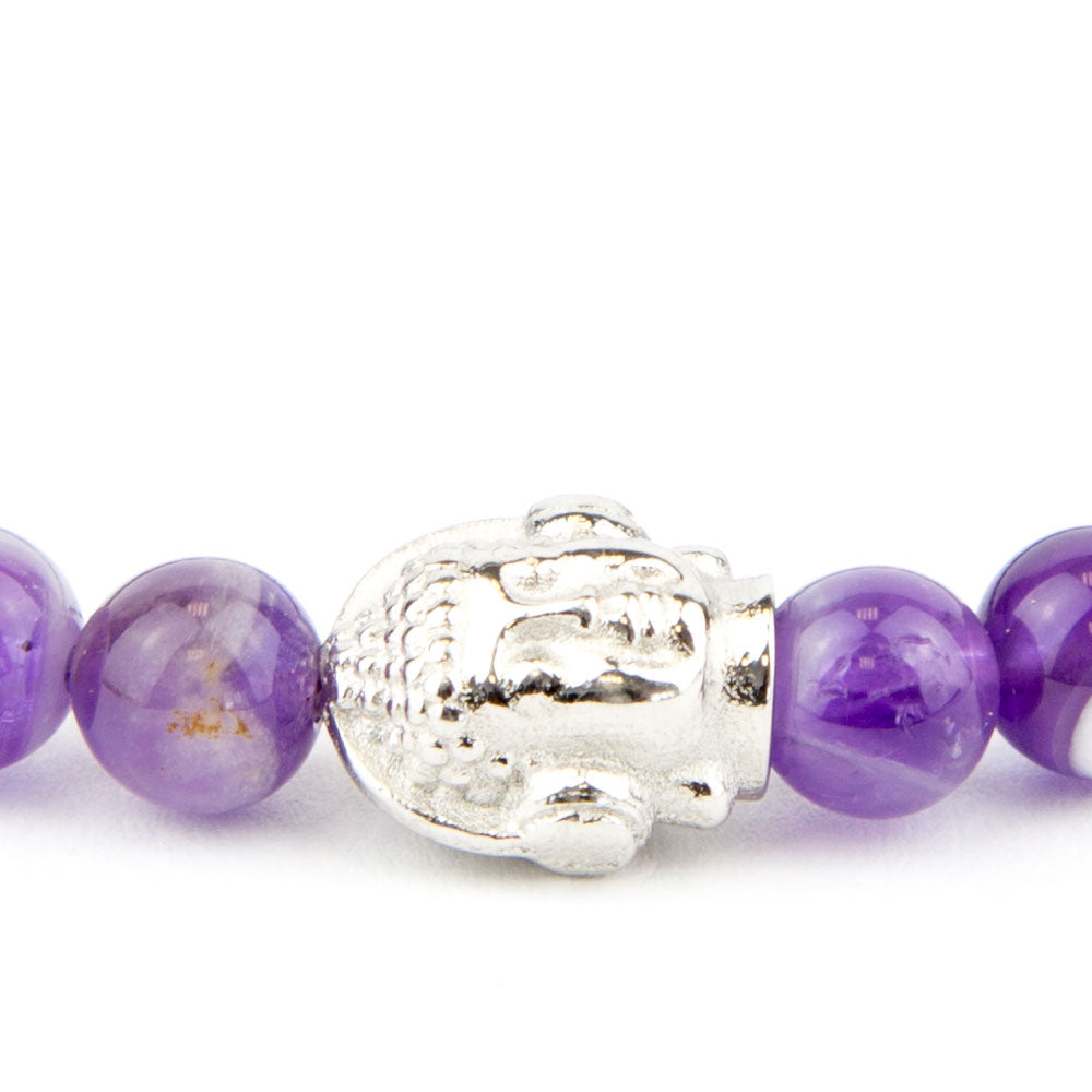 DJ BUDDHA Armband Amethyst 6mm - BONES & BUDDHAS