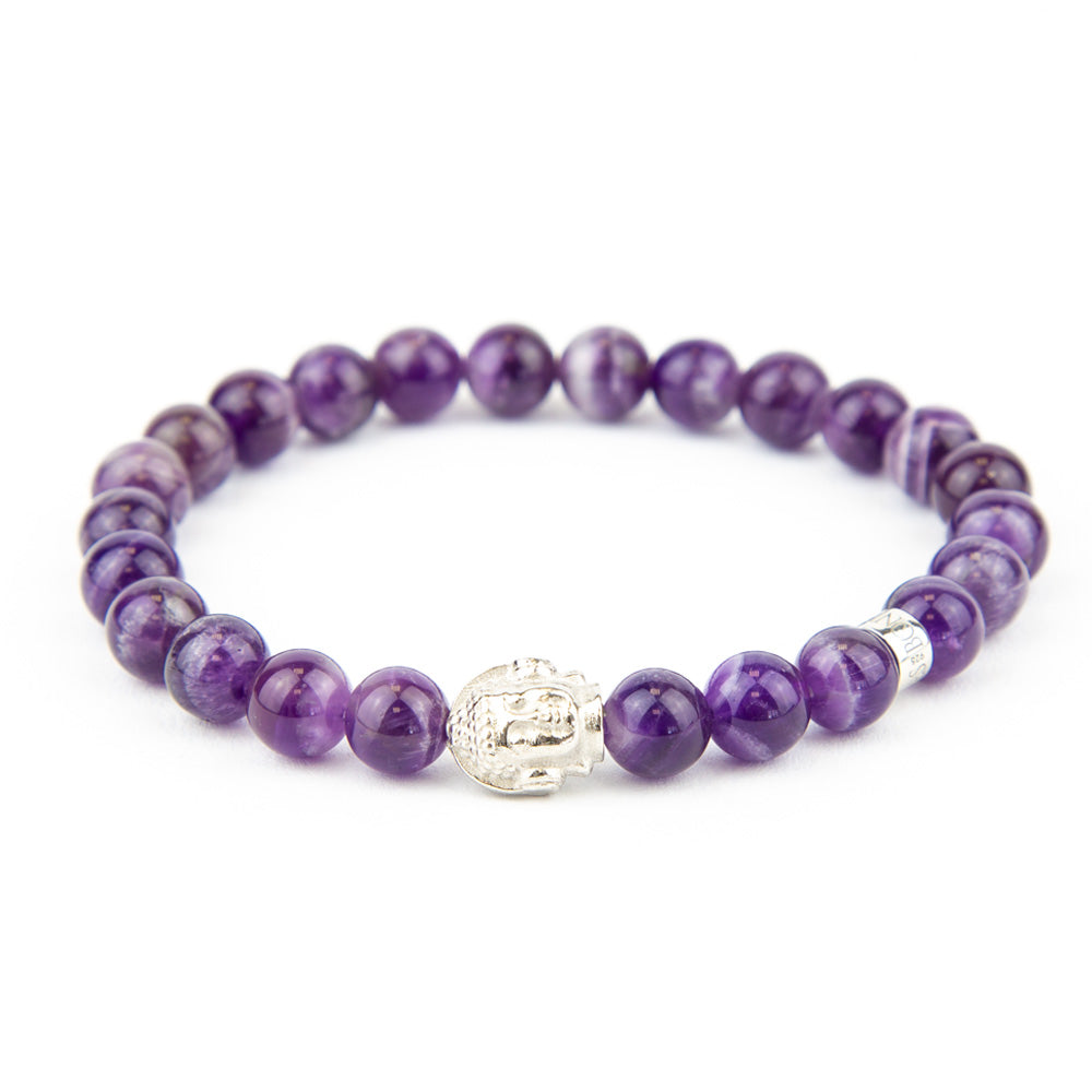 DJ BUDDHA Armband Amethyst 8mm - BONES & BUDDHAS