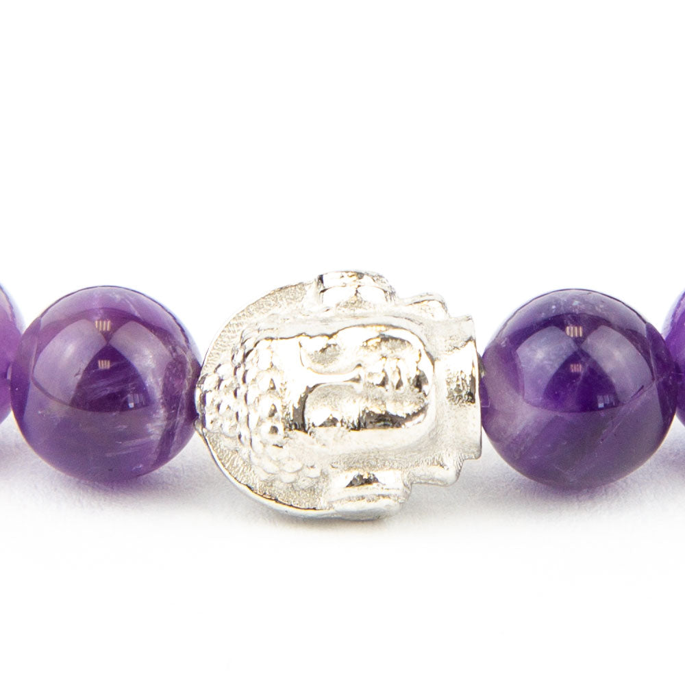 DJ BUDDHA Armband Amethyst 8mm - BONES & BUDDHAS