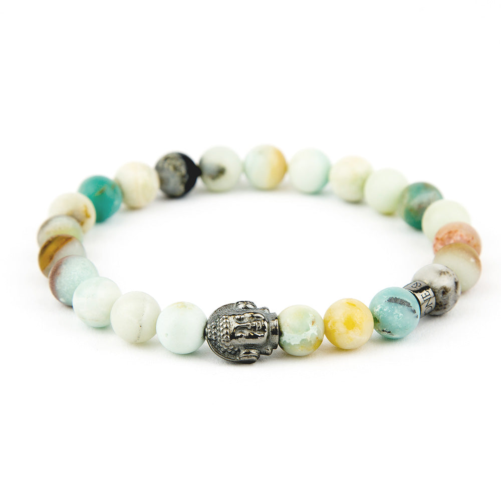 DJ BUDDHA Armband Amazonit 8mm - BONES & BUDDHAS