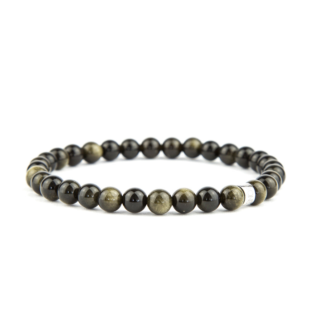 Gold Obsidian Armband 6mm - BONES & BUDDHAS